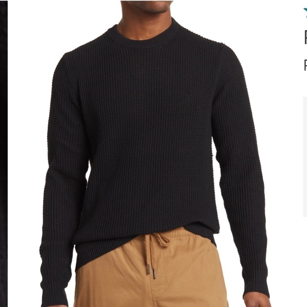 Crewneck Men’s Cotton Blend Sweater Navy size XL NWOT